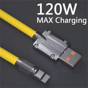 120W 6A Fast Charging Liquid Silicon Cable Original For Type C/Micro USB/iOS Mobile Game For Xiaomi Samsung Huawei