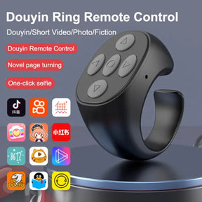 【Limited Sale】 New ring Tiktok Kwai remote control ring Bluetooth mobile phone self timer short video remote control 【Fast delivery】